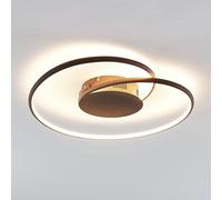 Lindby plafoniera LED Joline, Ø 45 cm, marrone ruggine, metallo LINDBY
