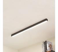 Plafoniera LED Lucande Teniona, 101 cm, nera, alluminio LUCANDE