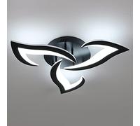 Plafoniera Led Moderna, 36W Nero Lampada da Soffitto in Acrilico, 6000K Bianco Freddo Creativa Lampadario a Forma di Fiore, lampadario Led Soffitto per Camera da Letto, Ristorante, Studio, Soggiorno