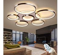 Plafoniera LED Moderna Ampio Soggiorno Lampada Dimmerabile Con Telecomando Lampada Da Soffitto Design Anello Camera Letto Paralume Acrilico Sala Pranzo Luce Della Cucina Lampada A Sospensione,7 heads