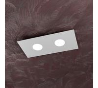 PLAFONIERA LED MODERNA GRIGIO IN METALLO MODELLO L 40 CM 1127/PL2 R-GR