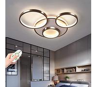 Plafoniera LED Moderna - Luminosità e Colore Regolabili, Telecomando, Lampada a Sospensione a 4 Teste in Acrilico e Metallo per Soggiorno, Cucina, Sala da Pranzo, Ufficio, Camera da Letto.