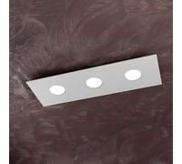 Plafoniera Moderna Rettangolare Area Metallo Grigio Metallo 3 Luci Gx53 [EEK: A++]