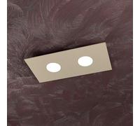 Plafoniera Moderna Rettangolare Area Metallo Sabbia Metallo 2 Luci Gx53 [EEK: A++]