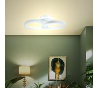Plafoniera Led moderno 2 cerchi bianco da soffitto 42W Lumen 3360 luxury interno [EEK: A+++]