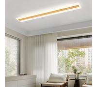 Plafoniera LED Moderno Lampada da Soffitto 3 Temperature di Colore Lampadario 2700K/4500K/6500K Intérieur Plafoniera Creativo Acrilico per Camera da Letto Soggiorno (Legno Chiaro-Luce Bianca,120cm)