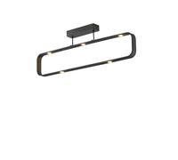 PLAFONIERA LED MOKA MARRONE 35W 2940LM 4000K 80X16X26 CM IN ALLUMINIO 7 LUCI