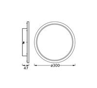 Plafoniera LED OSRAM BATHROOM, nero, Ø 30 cm, IP44 CCT Osram