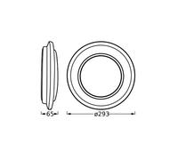 OSRAM ORBIS BERLIN Plafoniera LED 300mm, nero, 16W, 2000lm, colore della luce bi