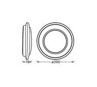 Plafoniera LED OSRAM OR ERLIN, nero Ø 39 cm metallo Osram