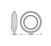 OSRAM ORBIS BERLIN Plafoniera LED 490mm, nero, 36W, 4150lm, colore della luce bi