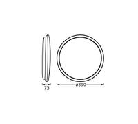 Plafoniera LED OSRAM ORBIS DUBLIN, Ø 39 cm, metallo argento Osram