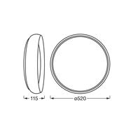 Plafoniera LED OSRAM ORBIS LIVIA, Ø 52 cm, grigio, metallo dimmerabile Osram