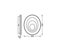 Plafoniera LED OSRAM ORBIS SPIRAL OVAL, Ø 36 cm bianco 27 W Osram
