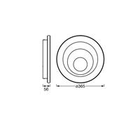 Plafoniera LED OSRAM ORBIS SPIRAL ROUND, Ø 37 cm, bianca 38 W Osram