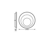 OSRAM ORBIS SPIRAL plafoniera LED, bianco, 30W, 3000lm, diametro 400mm, distribuzione della luce molto omogenea, luce diretta e indiretta, modulo LED integrato, lunga durata, 3000K
