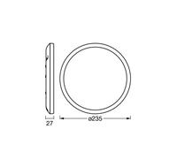 Plafoniera LED OSRAM ORBIS ULTRA SLIM, nera, Ø 24 cm dimmerabile Osram