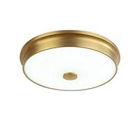 Plafoniera LED ottone antico dimmerabile tricolore lampada da soffitto retro rotondo paralume in vetro illuminazione da soffitto per cucina isola camera soggiorno corridoio design classico (12W Ø26cm)