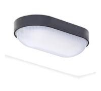 PLAFONIERA LED OVALE NERA 9W LAMPADA A MURO 800LM 4000K BIANCO MODERNA DESIGN