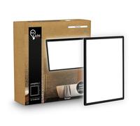 Plafoniera LED pannello bagno plafoniera piatta IP44 bianco neutro 29 cm nero