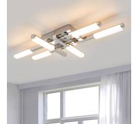 Plafoniera LED Patrik di Lindby, 62 cm, a 6 luci, cromo, IP44 LINDBY