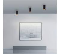 Plafoniera LED per il bagno PURE Point, nera Ø 6 cm, metallo, IP44 Pure