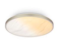 BRILONER - Plafoniera LED con telecomando, design marmo, dimmerabile, CCT, lampada per zona giorno, plafoniera camera da letto, plafoniere, lampadario, 38 x 7 cm, nickel opaco