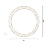 Plafoniera LED PURE Lines, Ø 50 cm, argento, CCT, telecomando Pure