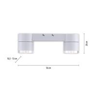 Plafoniera LED PURE Nola, 2 luci, bianca Pure