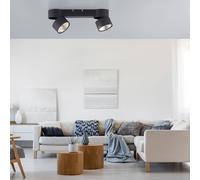 Plafoniera LED PURE Nola, 2 luci, nera Pure