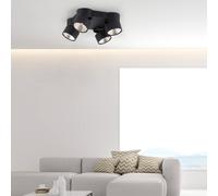Plafoniera LED PURE Nola, 4 luci, nera Pure