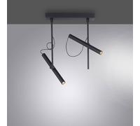 Plafoniera LED PURE Tutua, a 2 luci, nera Pure