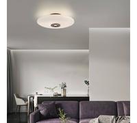 Plafoniera LED PURE Vitrum, vetro marrone/opale e alluminio, Ø 45 cm Pure