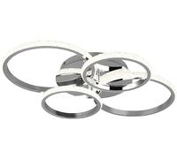 Luci Soggiorno Lampada Design Plafoniera Cromo LED Anelli Orientabile Cristalli