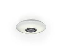 Reality, Plafoniera, Musica incl. 1 x LED,SMD,15,5 Watt,3000-6000K,1700 Lm. incl. 1 x LED,SMD,0,0 Watt, Plastica, Bianco, Finitura: Plastica, Bianco Ø:41,0cm, A:8,5cm Dimmer integrato,