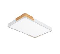 Plafoniera LED Rettangolare 30W CCT 60x40cm Legno/Bianco