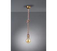 Plafoniera LED Rope Retro E27 da 60 W ottone H 150 cm
