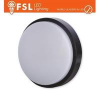 Plafoniera LED ROTONDA NERA 15W 3000K Ø18055 IP54 - FLRB-B15W3K