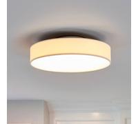 Plafoniera LED Saira di Lindby, Ø 30 cm, bianco, tessuto LINDBY