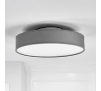 Plafoniera LED Saira di Lindby, Ø 30 cm, grigio, tessuto LINDBY