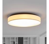 Plafoniera LED Saira di Lindby, Ø 50 cm, bianco, tessuto LINDBY