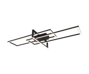 Plafoniera LED Salinas 3900 lm bianco caldo 11,5x100x40 cm nero opaco Nero