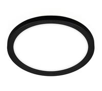 Plafoniera LED Slim 1400 lm luce bianca Ø 19 cm con bordo nero Bianco