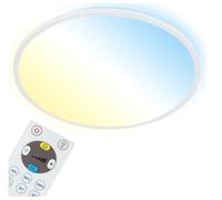 Briloner - Pannello LED, plafoniera dimmerabile con retroilluminazione, telecomando incluso, 22 watt, 3000 lumen, bianco, 420 x 29 mm (DxH)
