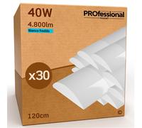 Plafoniera LED soffitto 120cm 40W Lineare 4800 lumen Luce Bianco Freddo 6500K