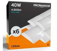 Plafoniera LED soffitto 120cm 40W Lineare 4800 lumen Luce Bianco Freddo 6500K