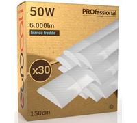 Plafoniera LED soffitto 150cm 50W Lineare 6000 lumen Luce Bianco Freddo 6500K