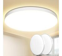 Plafoniera LED Soffitto 24W [2 Pezzi], Lampada da Soffitto 4000K 2000LM Plafoniera Bagno IP44 Impermeabile Rotonda Ø28CM Lampadario LED Moderna Luce Soffitto per Cameretta/Cucina/Soggiorno/Corridoio