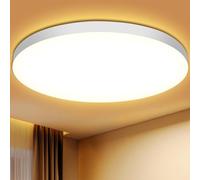 Plafoniera LED Soffitto 24W Lampada da Soffitto 3000K 2000LM Plafoniera Bagno IP44 Impermeabile Ø28CM Rotonda Lampadario LED Moderna Luce Soffitto per Cameretta, Cucina, Soggiorno, Balcone, Corridoio