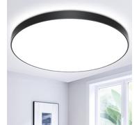 Plafoniera LED Soffitto 24W Lampada da Soffitto 6500K 2000LM Plafoniera Bagno IP44 Impermeabile Rotonda Ø28CM Lampadario LED Moderna Luce Soffitto per Cameretta, Cucina, Soggiorno, Balcone, Corridoio